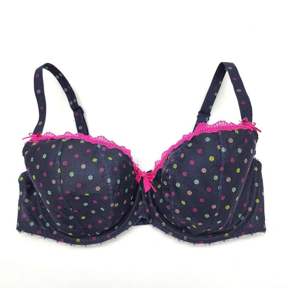 Freya Patsy Demi Lace Bra Ink Blue Pink 36E - Picture 2 of 5